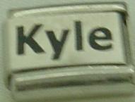 Kyle - laser name Italian charm - Click Image to Close